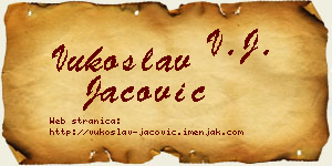 Vukoslav Jačović vizit kartica
